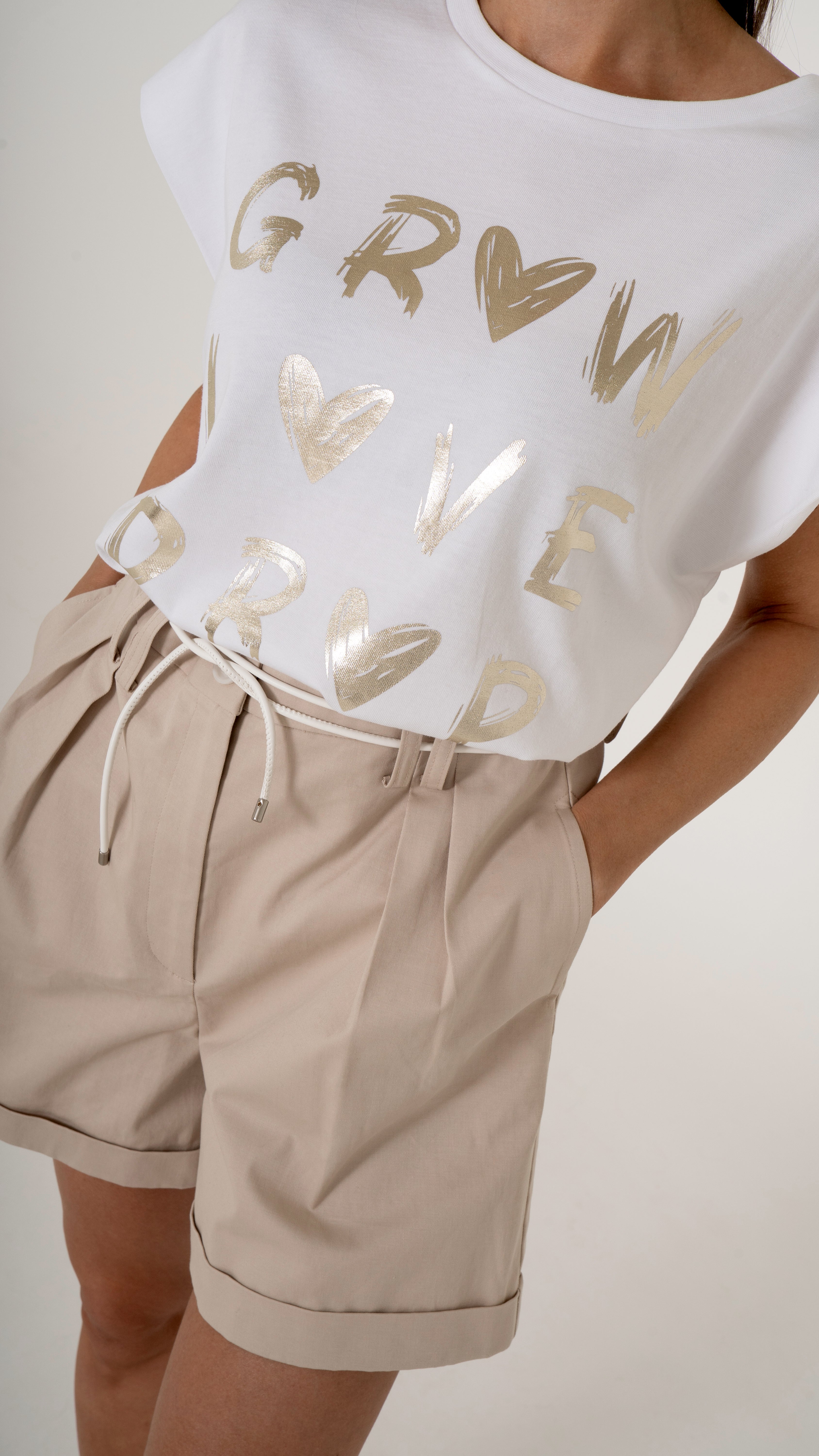 SHIRT MIT METALLIC PRINT