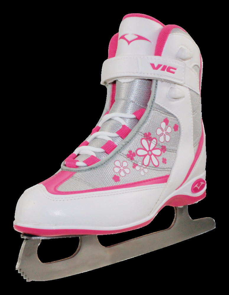 VIC Frost Recreational Ice Skates, Junior/Girls, White/Pink, Assorted Sizes