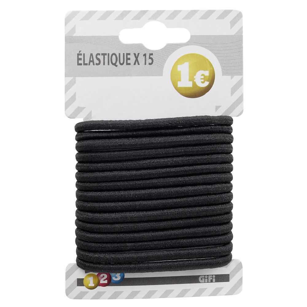 élastique noir x15
