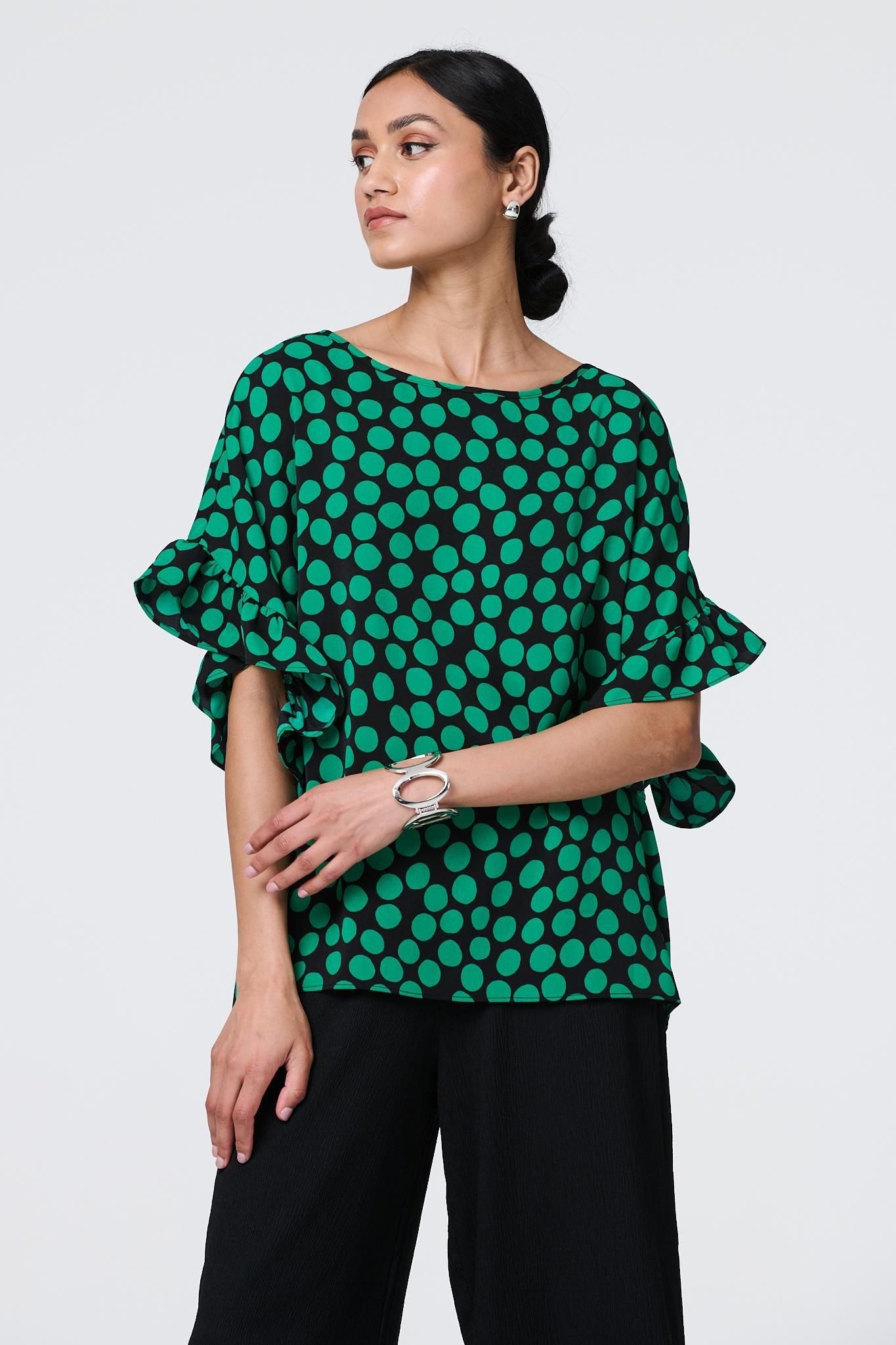 Izabel London Boat Neck Boxy Fit Smart Casual Workwear Top