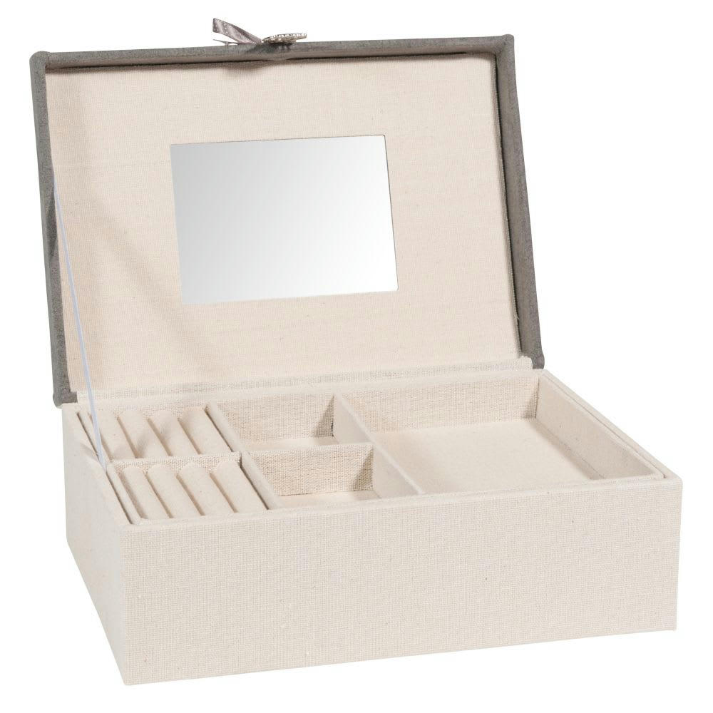 Secrets - Boîte à bijoux beige et grise