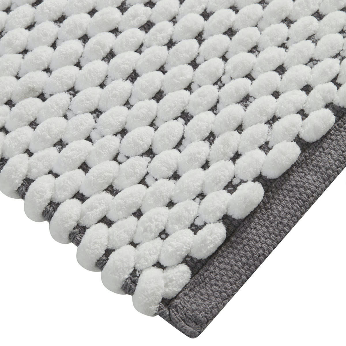 SOFT CHAIN - Tapis de bain et descente de lit  ardoise 70x120 cm