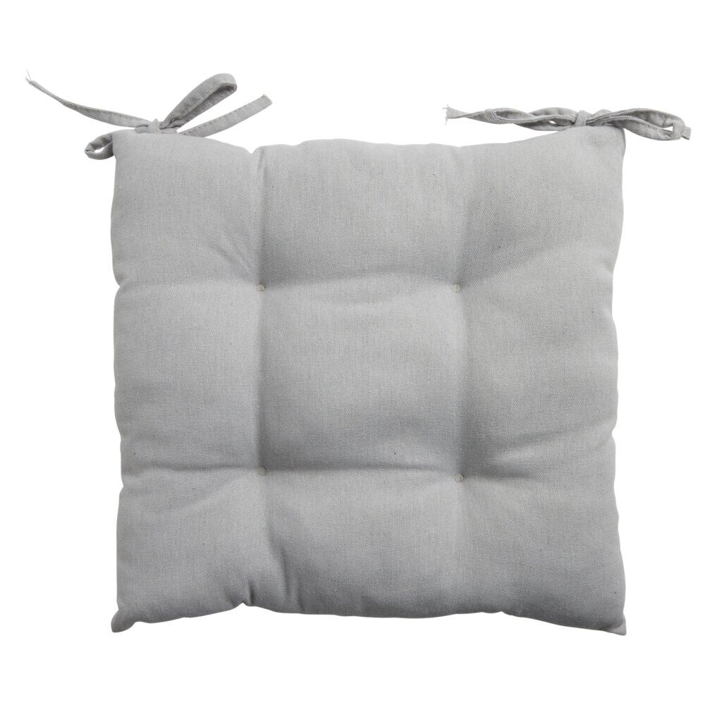 Galette de chaise carrée 38x38cm grise