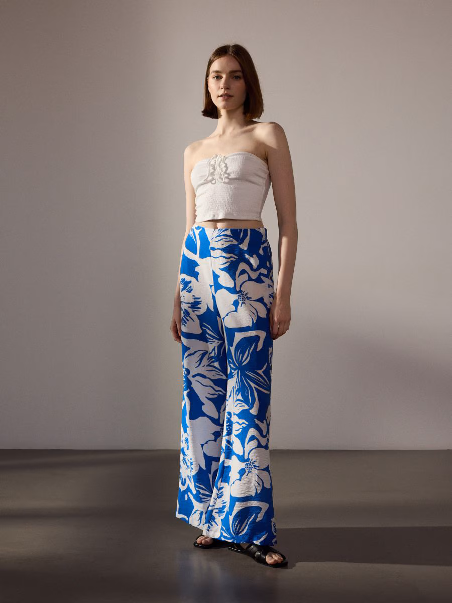 Patterned Palazzo Trousers