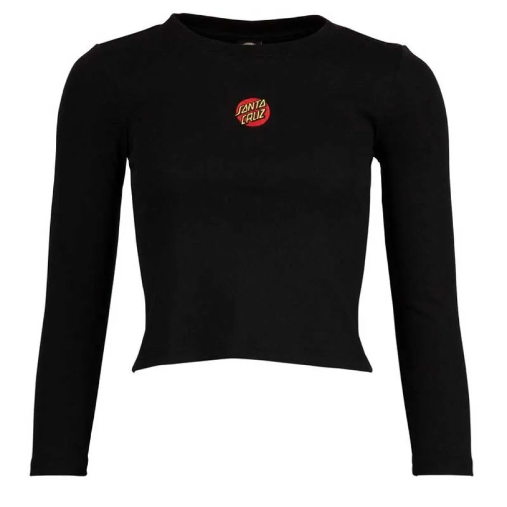 Santa Cruz Classic dot front emb long sleeve T-shirt