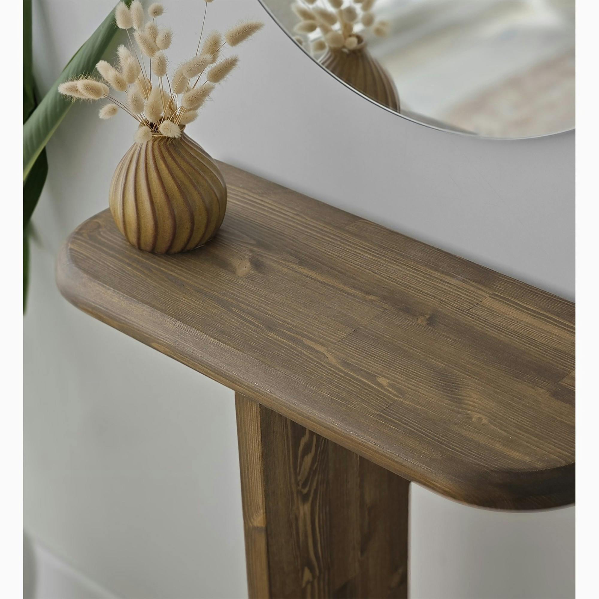 Console d'entrée design en bois brun SITIA