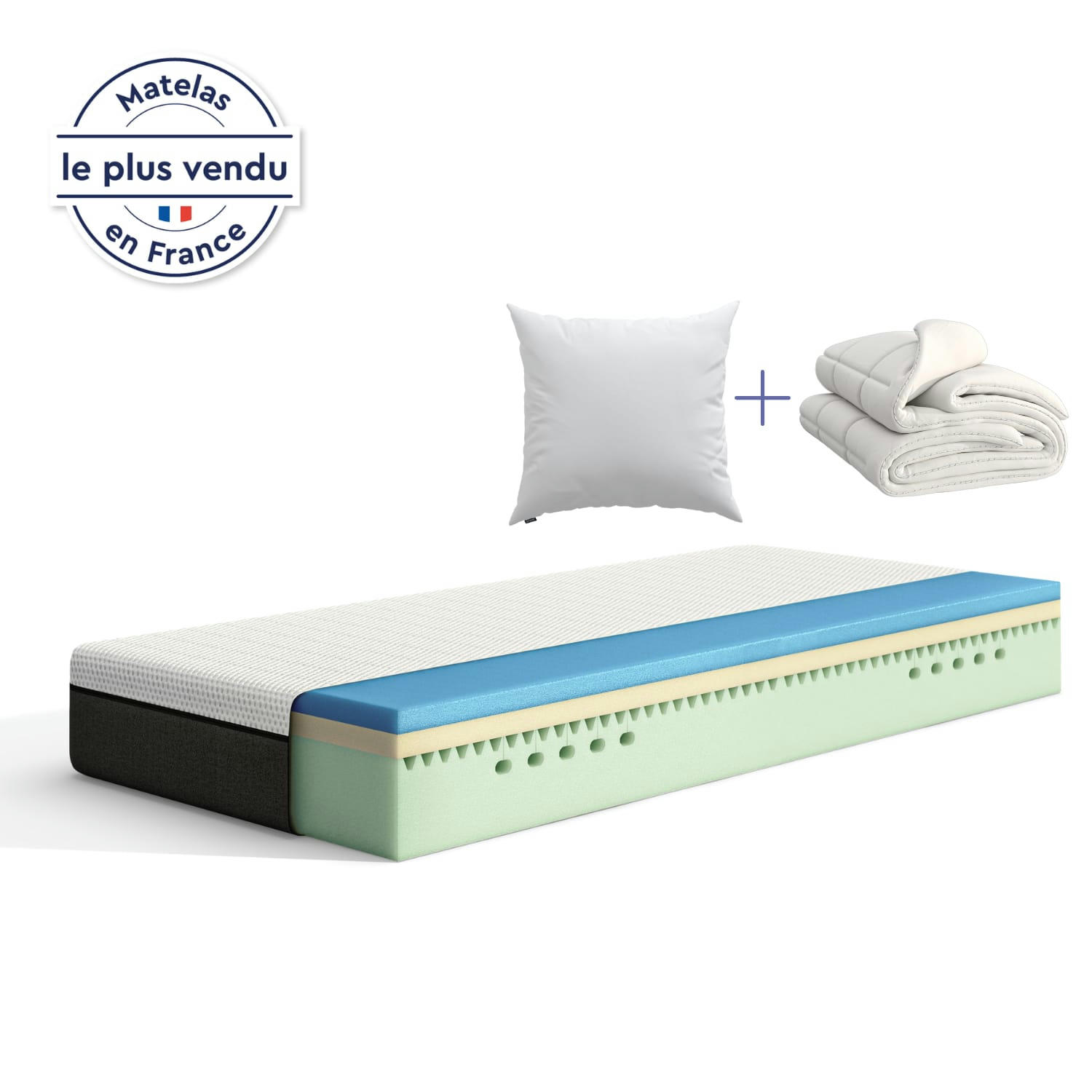 - Pack 90x190 - Matelas Original + Couette + Oreiller Nuage