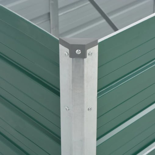 NNEVL Garden Raised Bed Galvanised Steel 320x80x45 cm Green