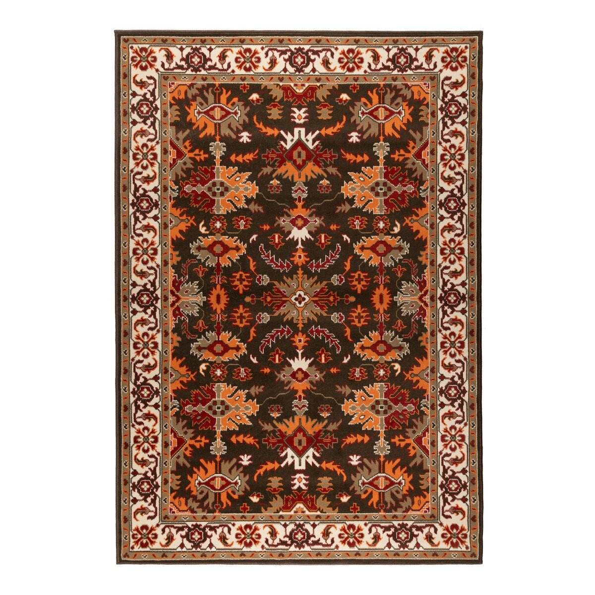 Interieur05 vintage vloerkleed Funda - creme/oranje - 160 x 230 cm