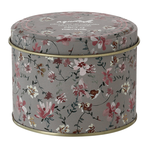 VELA PERFUMADA POTE PÊRA E FLORE DE MAGNÓLIA AQUARELLE