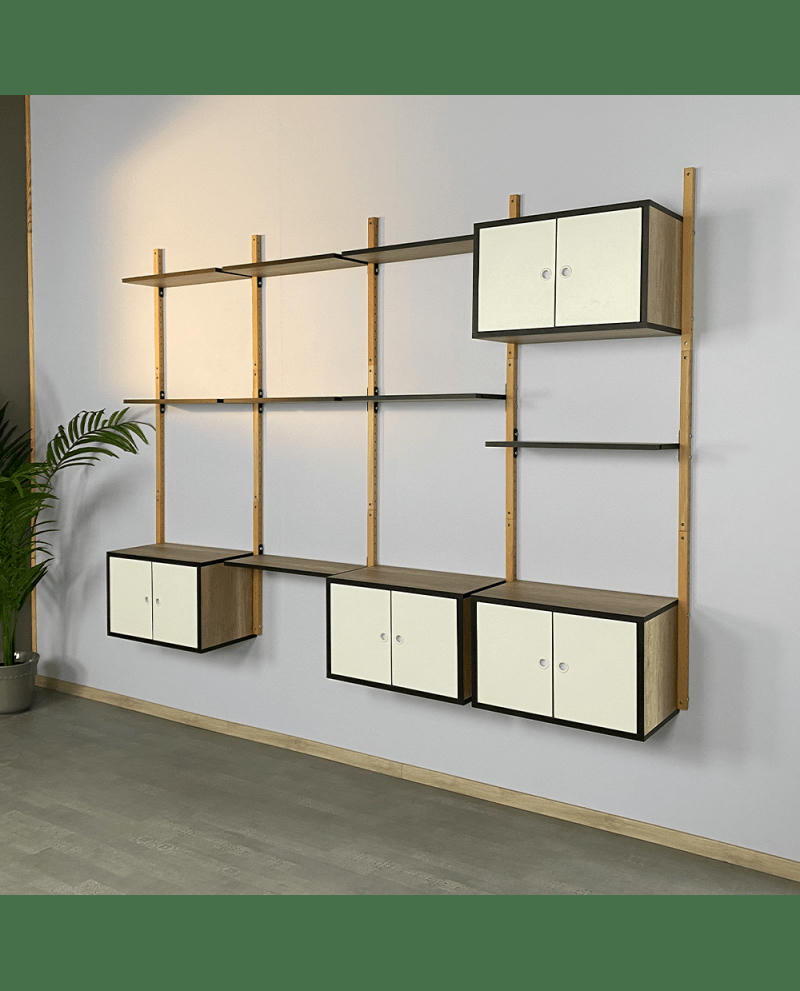 KALIBOIS - Étagère de Rangement, pour Salon, 178 x 262 x 35 cm en hêtre massif