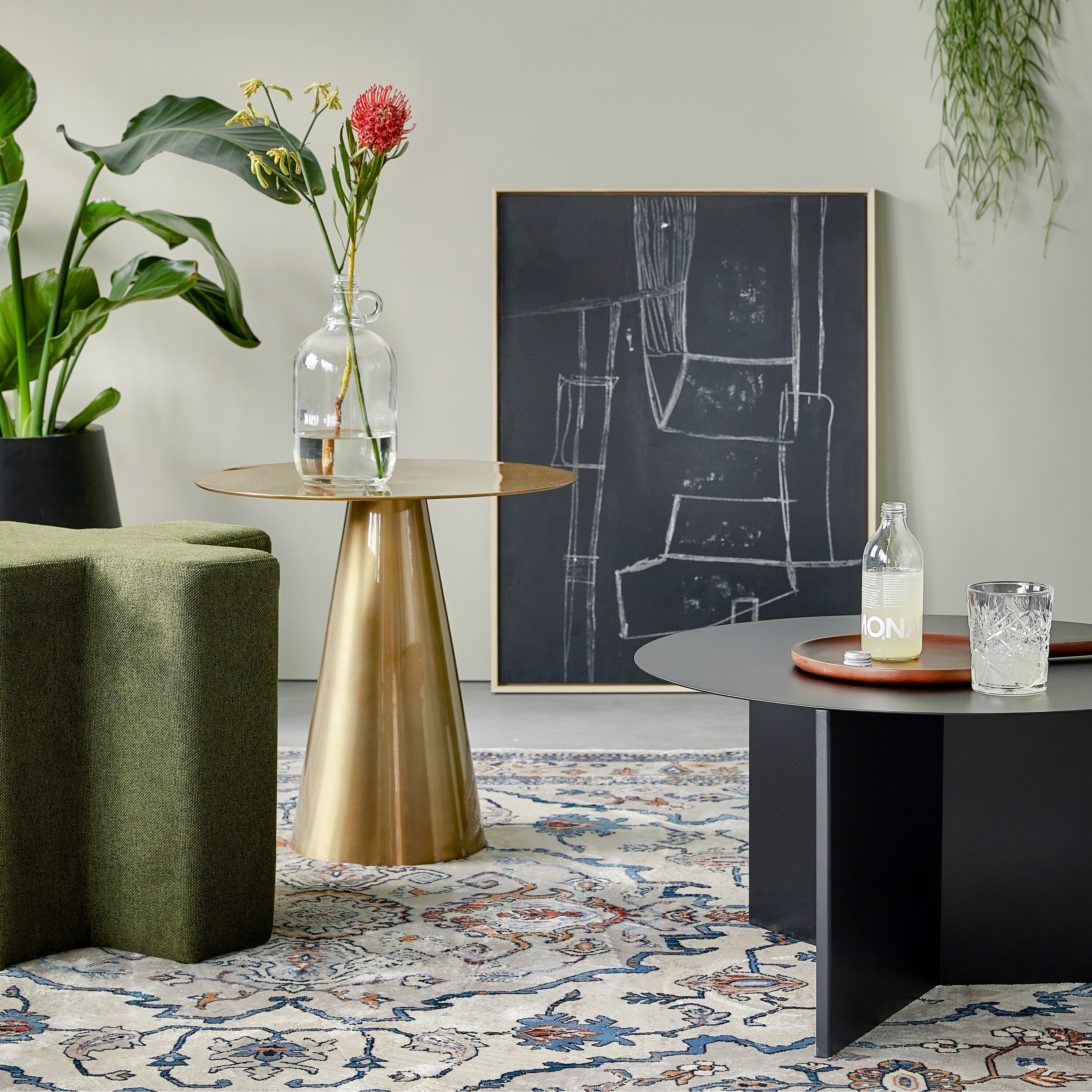 HAY Slit Table Round XL Bijzettafel - Ø 65 cm - Zwart