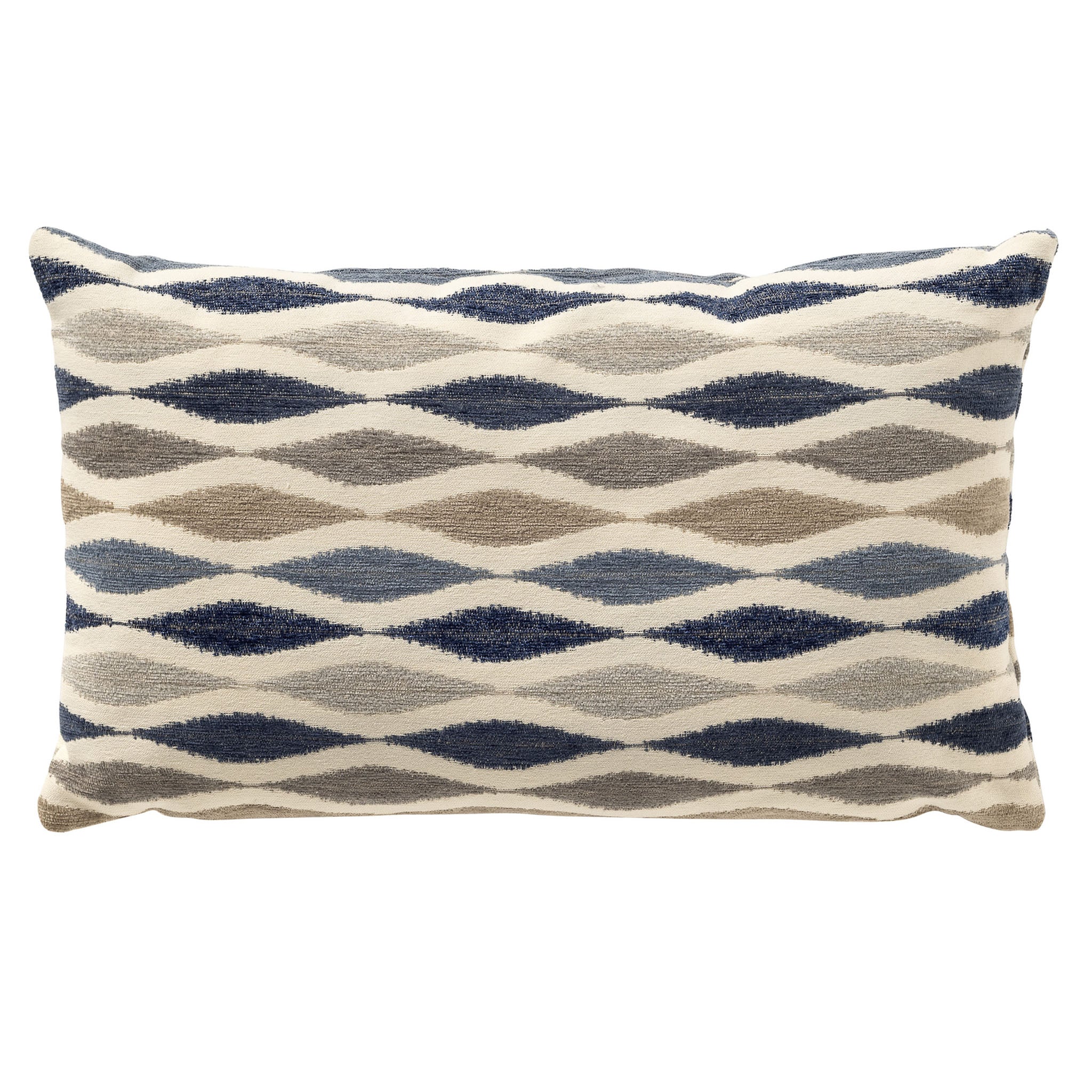 TULA - sierkussen 30x50 cm - golvend patroon - Dark Denim - multicolour