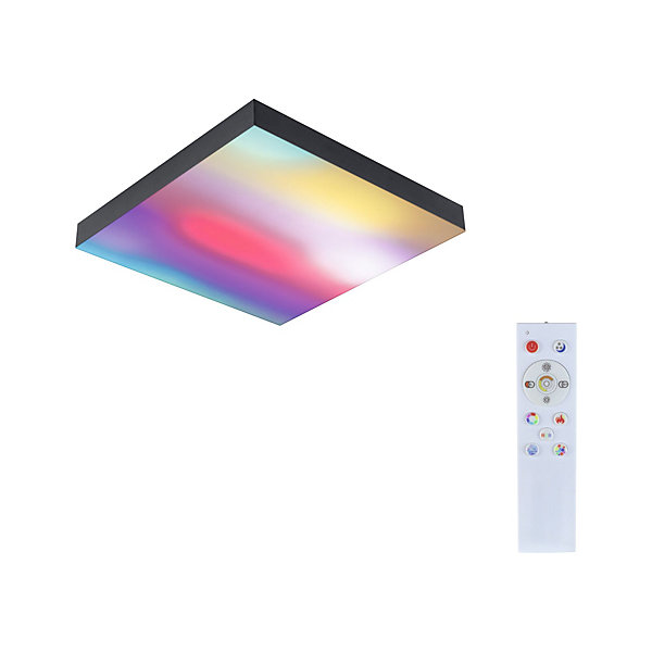 Panneau LED Velora Rainbow dynamicRGBW carré 295x295mm 13,2W 1140lm RGB  Noir gradable