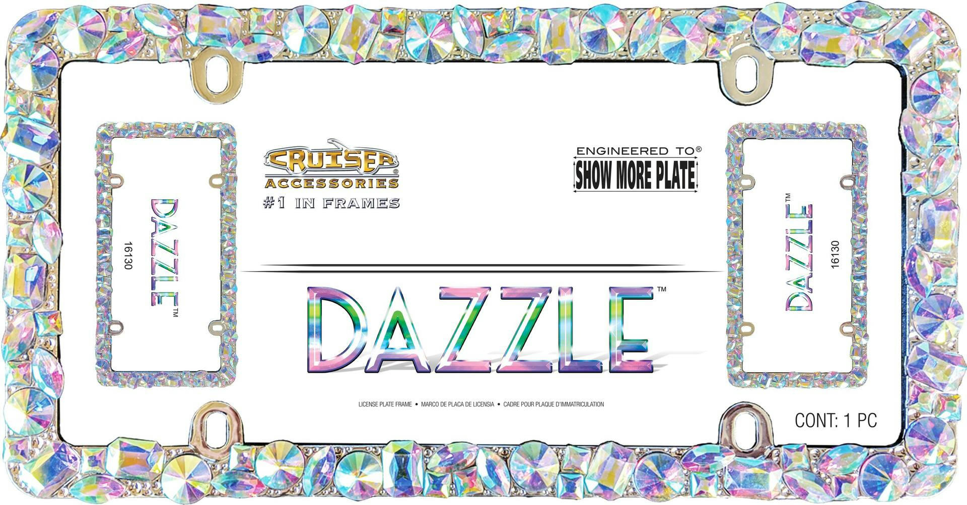 Cruiser Dazzle Chrome License Plate Frame