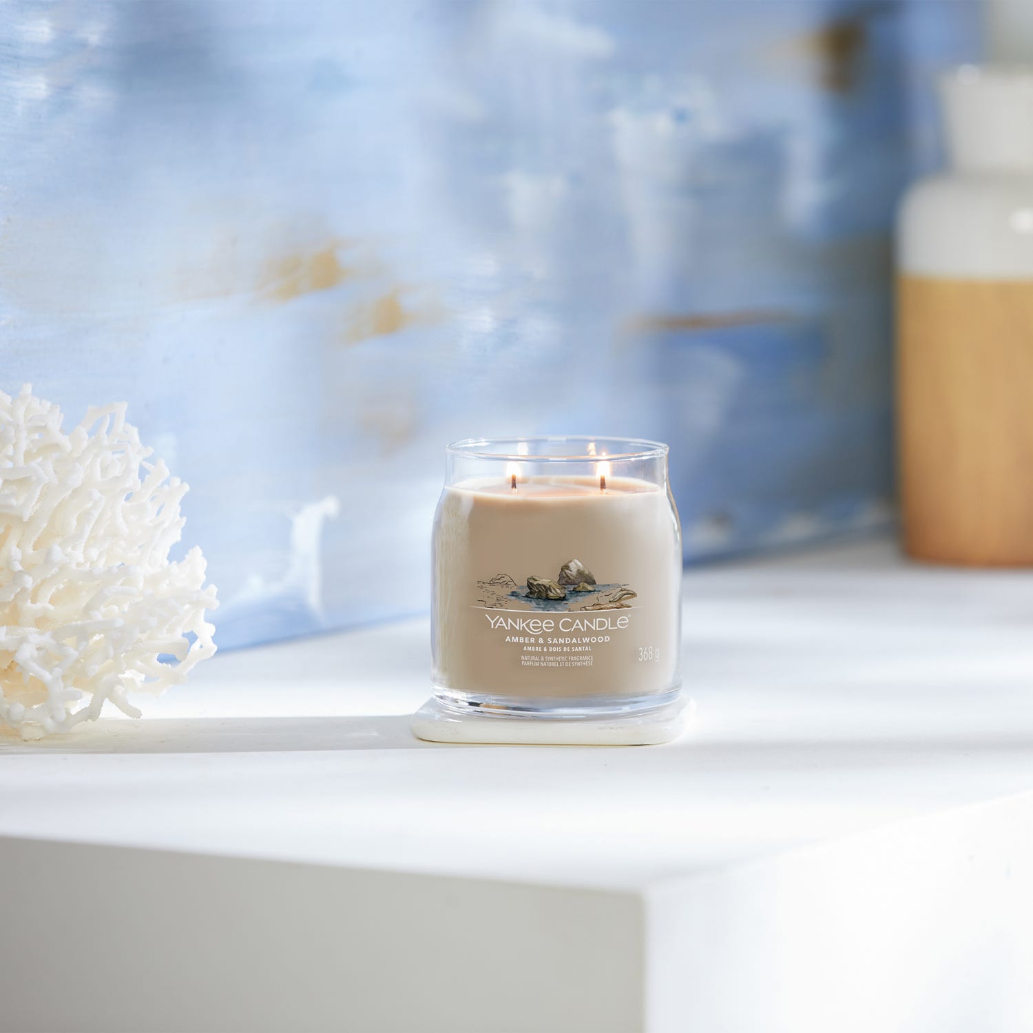 Amber Sandalwood, candela in giara media Yankee Candle