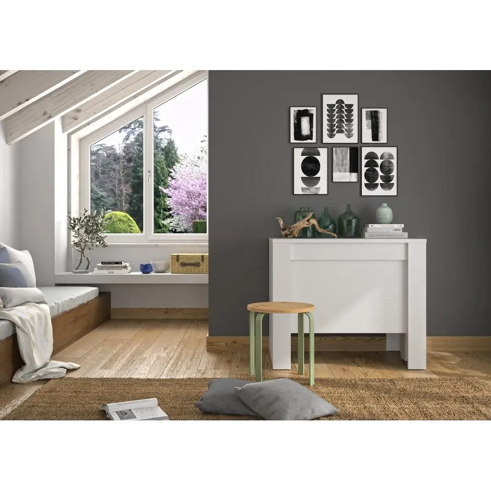 Uittrekbare console Di Mar&iacute;a - 58 x 90 x 77 cm - Wit