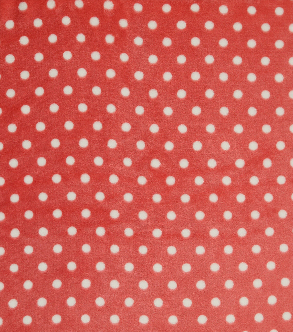 Red & White Polka Dot Sew Lush Fleece Fabric
