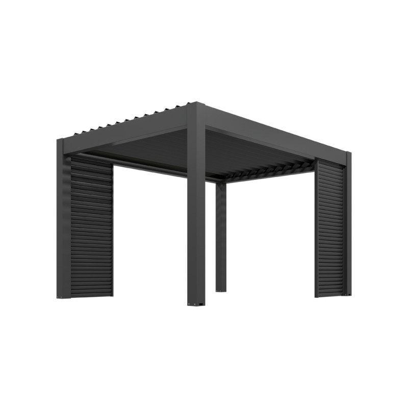 Panneau brise-vue pour pergola bioclimatique Capri anthracite 1,2 x 2,25 m