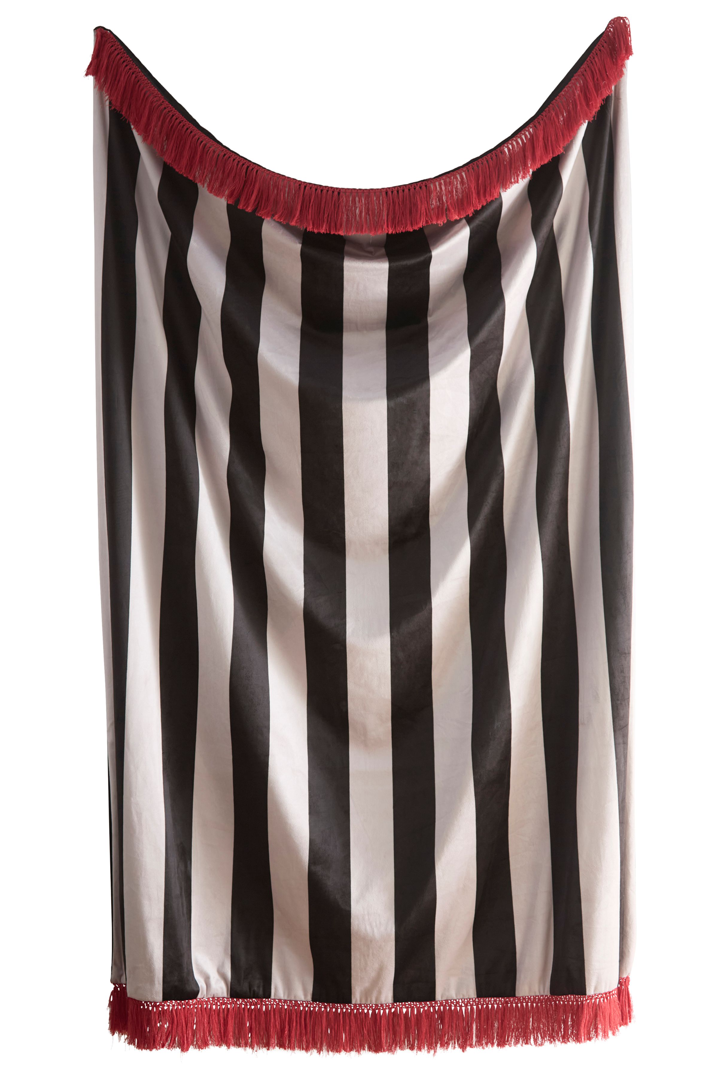 Laurence Llewelyn-Bowen Festivo Stripe' Soft Velvet Tasselled Throw