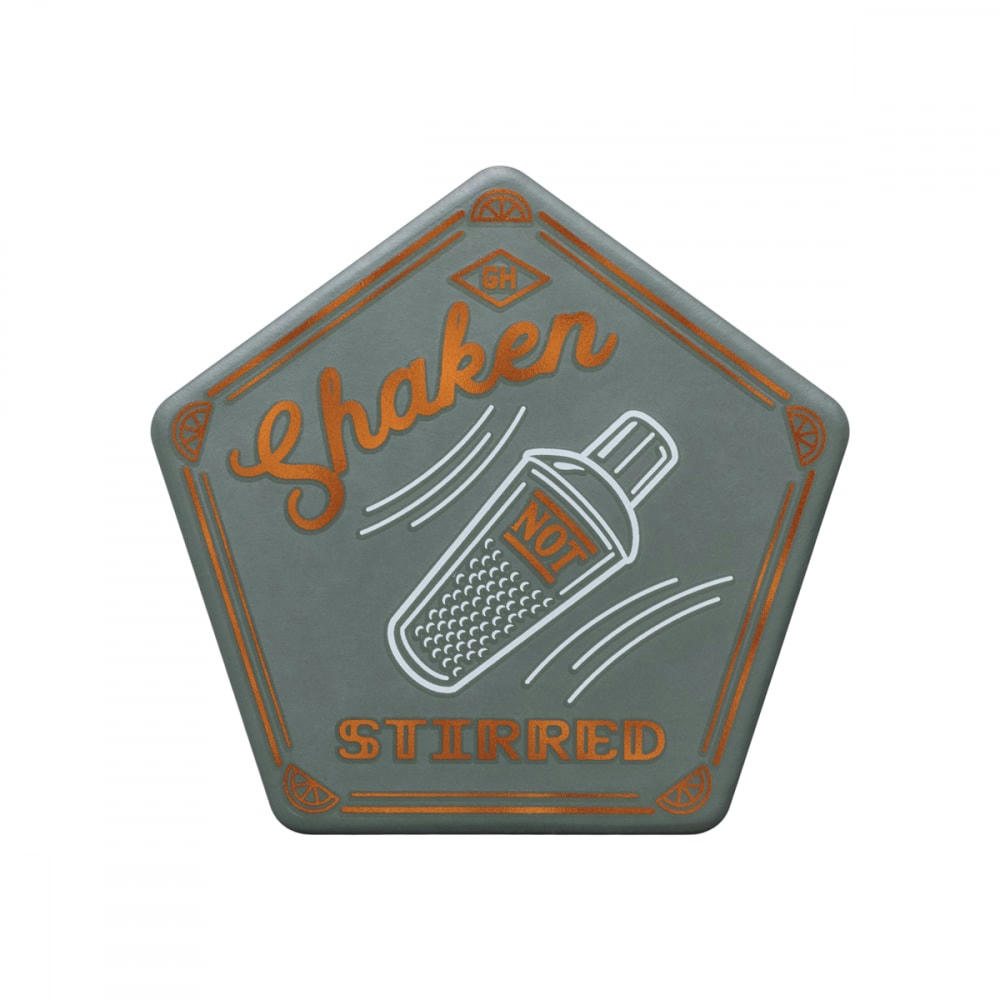 - Lot de 4 dessous de verres pentagonaux céramique vert