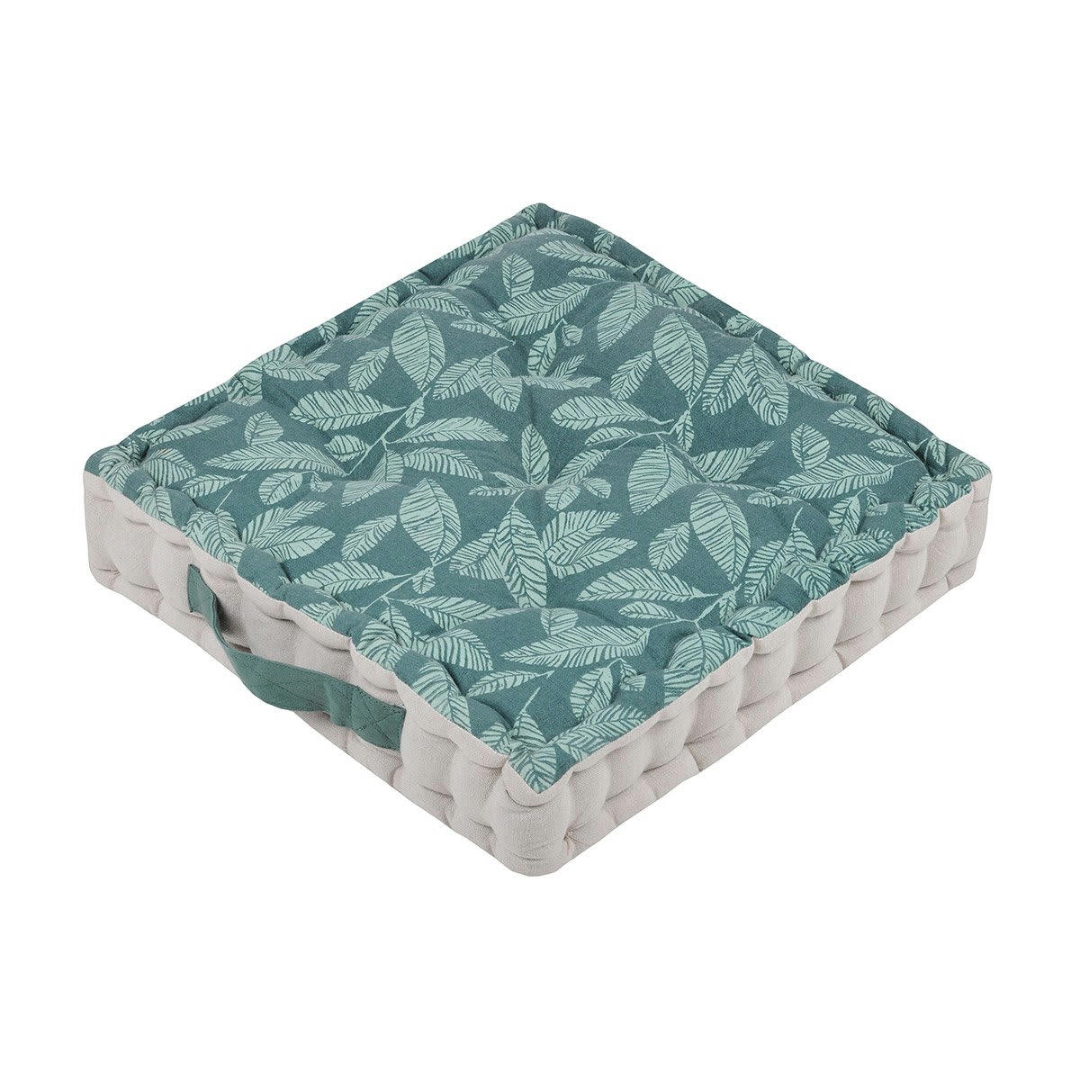 NASHI - Coussin de sol céladon coton 45x45cm