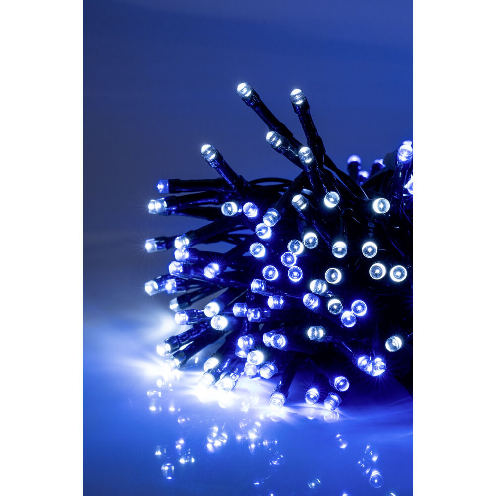 Guirlande lumineuse extérieur à piles 192LED bleu et blanc 14,3m