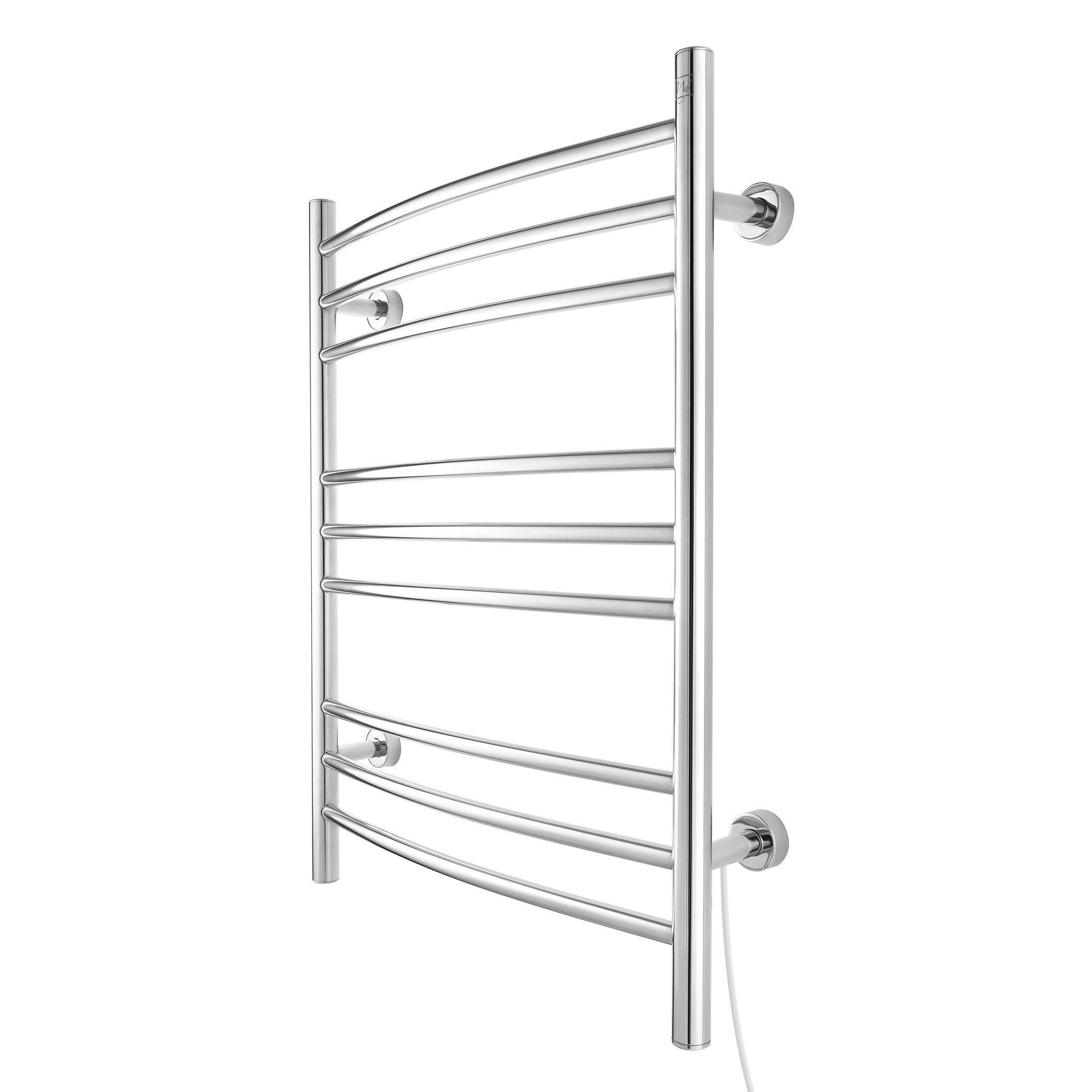 WarmlyYours Riviera Electric Towel Warmer, Polished Stainlesss Steel, 9-Bars