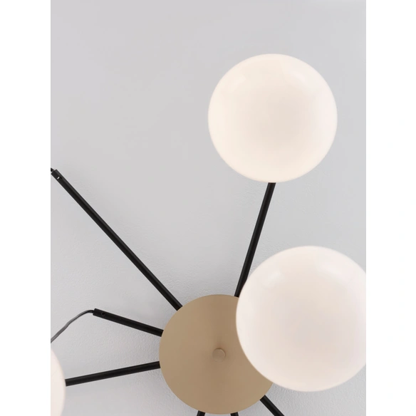 Pendelleuchte »The Egg «, LED, 8-flammig, goldfarben/weiß/schwarz