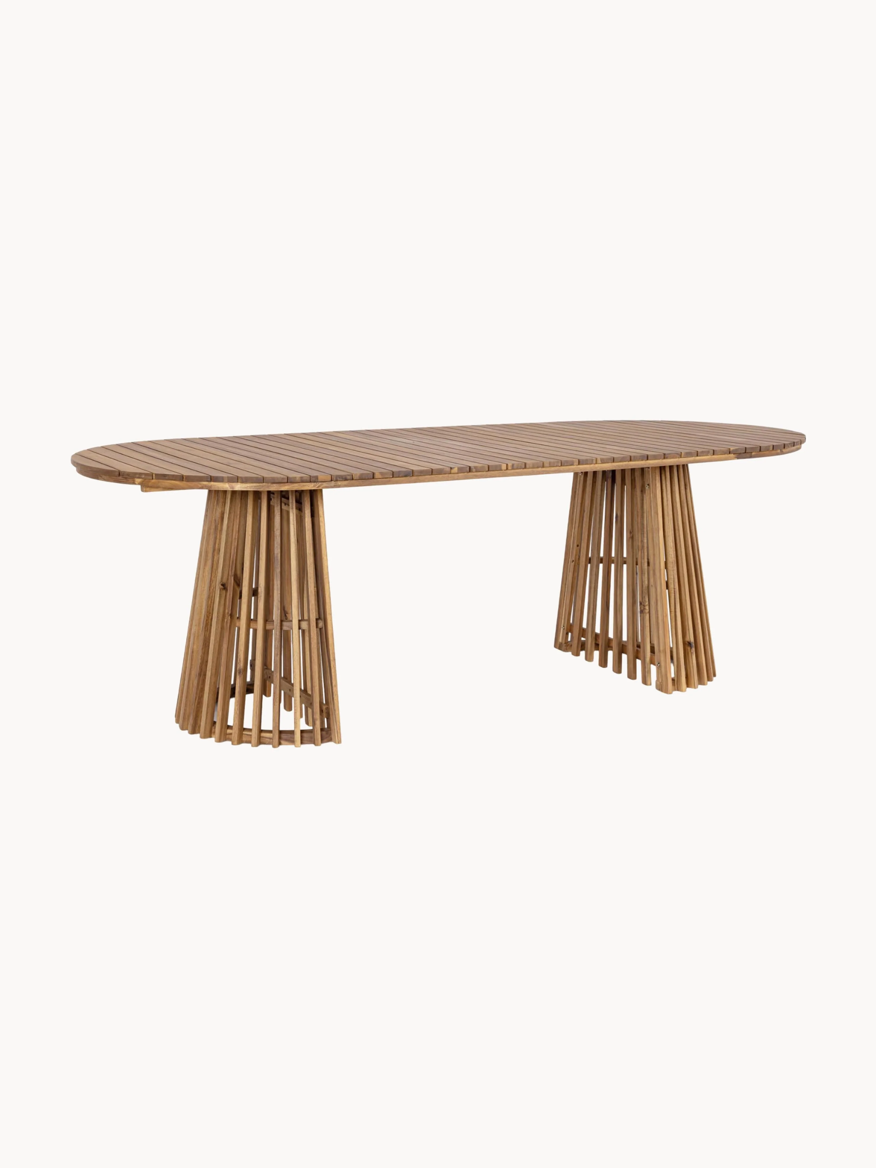 Ovaler Gartentisch Rodano aus Akazienholz, 220 x 100 cm