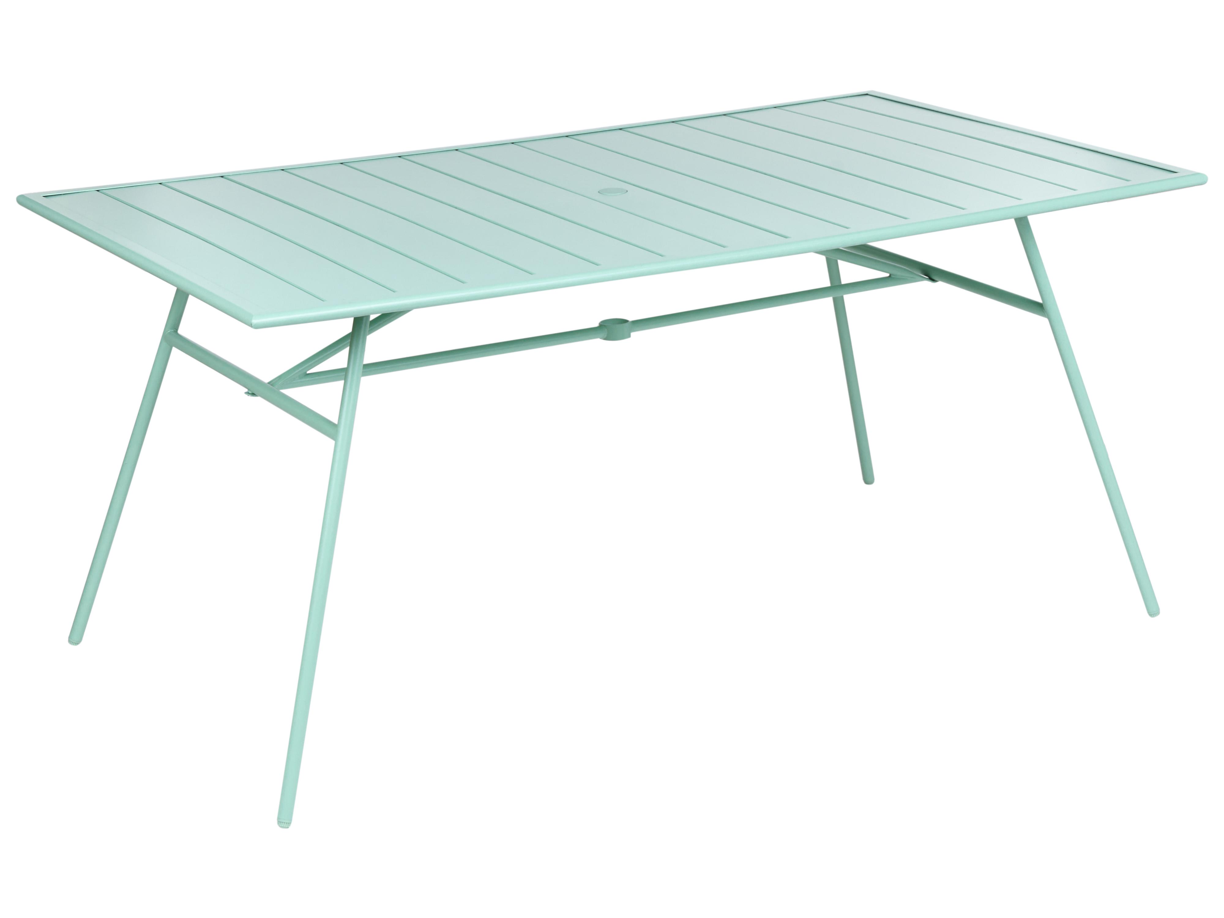 Garden Dining Set 6 Seater TERENZO Metal Mint Green
