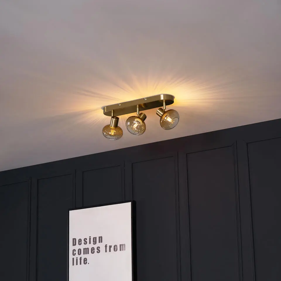 Qazqa spot teddy goudkleurig e14