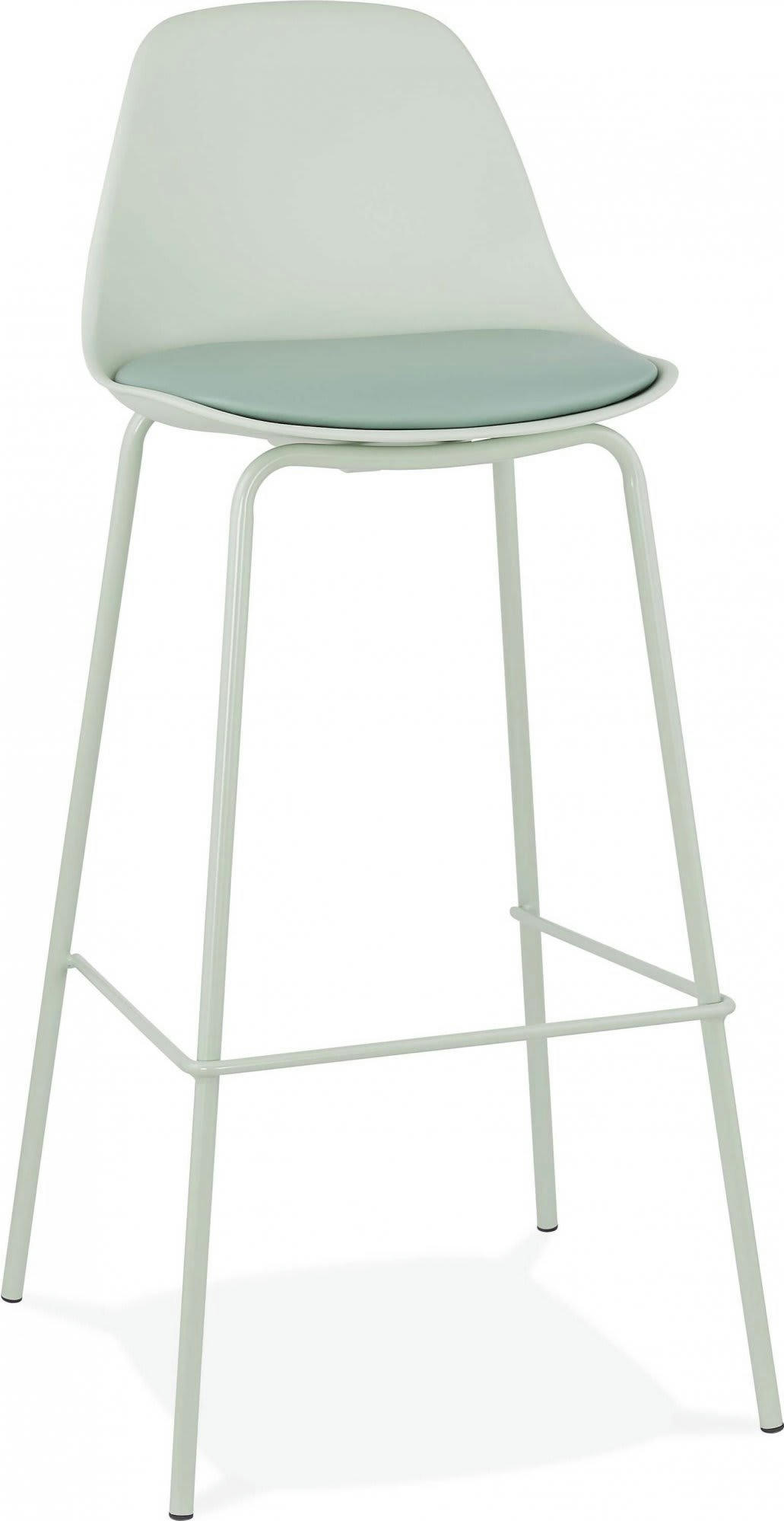 ESCAL - Tabouret de bar Polymère Vert H. assise 75 cm rembourré