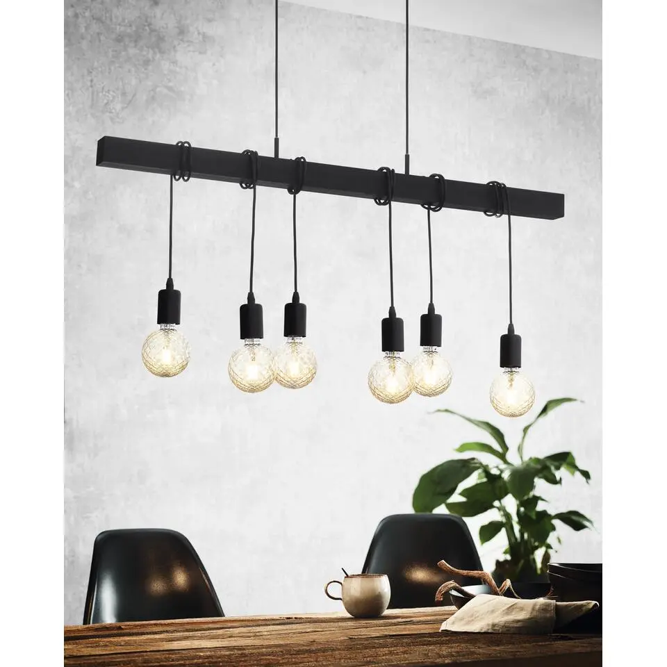 EGLOTownshendHanglamp-E27-100cm-Zwart