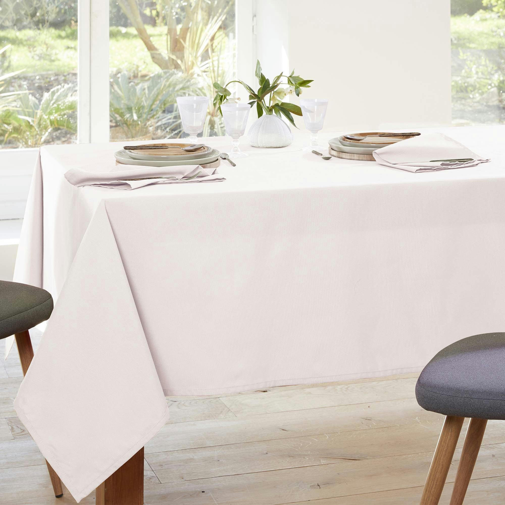 LONETA - Nappe 140x140 blanc en coton