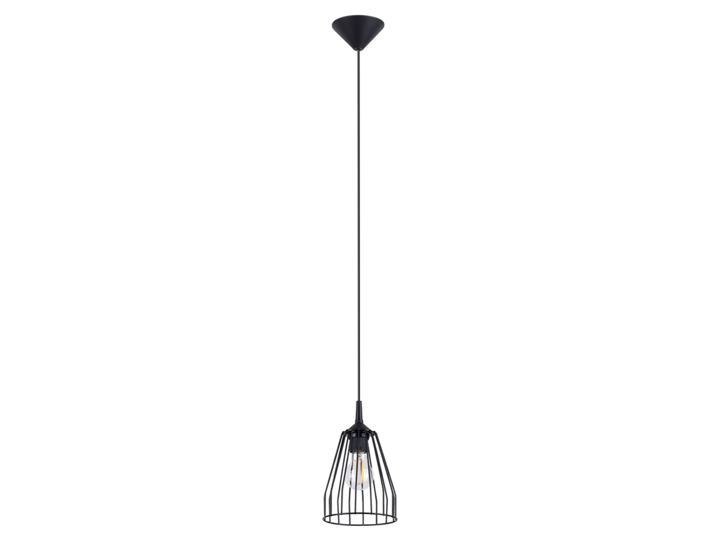 Lampa wisząca Leyo stalowa czarna