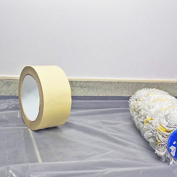 Lot de 1080 Rubans de masquage 50 mm x 50 m jusqu'à 80 degrés - Adhésif de masquage jaune pour la peinture TECPLAST