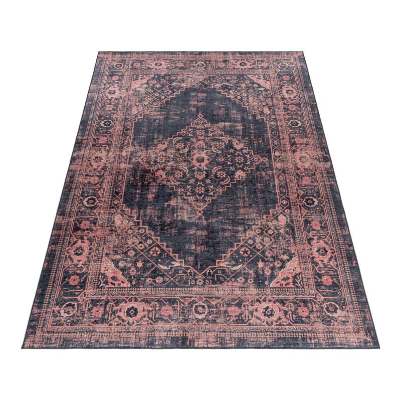 Dywan z nadrukiem Fiesta Vintage czerwono-czarny 80x 250