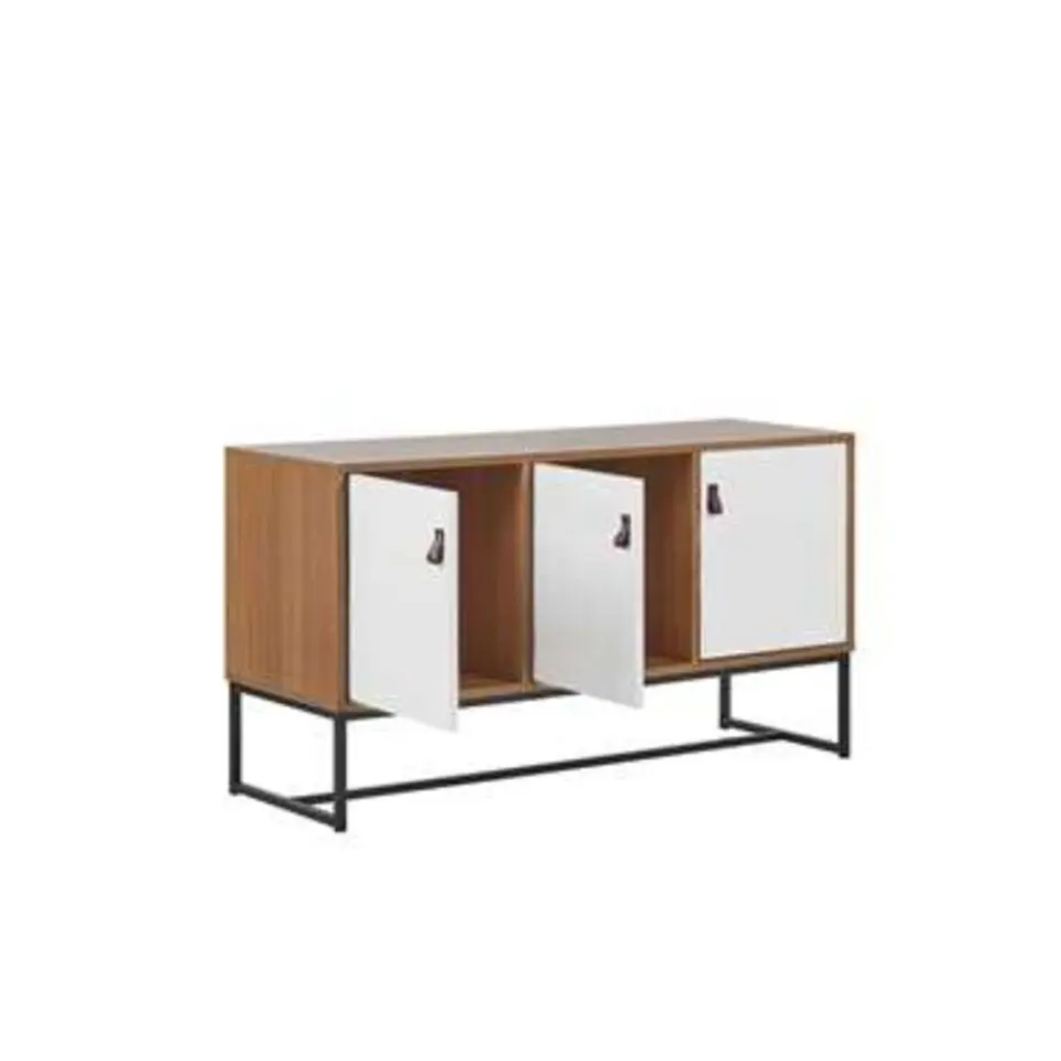 NUEVA - Sideboard - Lichte houtkleur/Wit - MDF