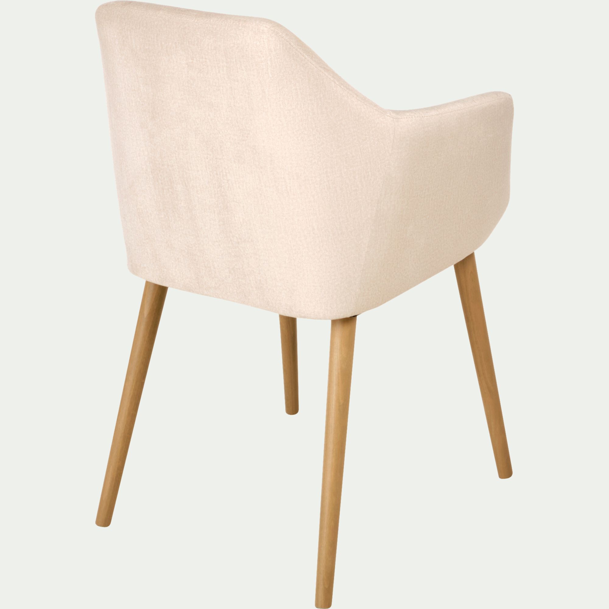 ZENICA - Chaise en tissu avec accoudoirs - beige