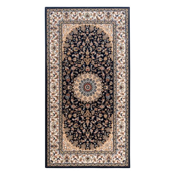 Dywan wełniany NAIN Rozeta, ramka 7177/51011 beż / czarny 120x170 cm