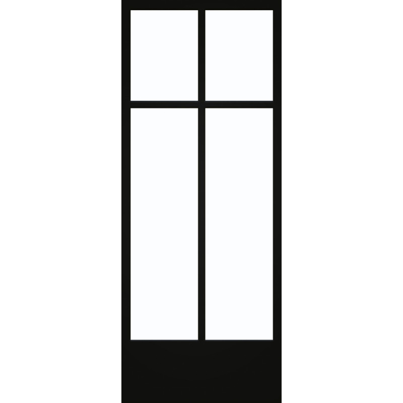 Porte vitrée Steel Look noir mat verre clair 63 x 201,5 cm THYS