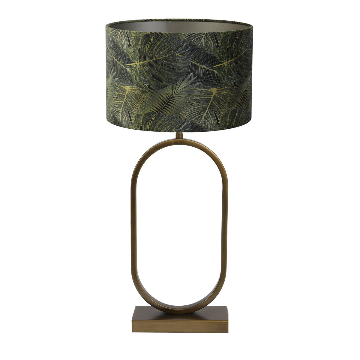 Light & Living tafellamp Jamiri/Amazone - ant. brons, groen - 30x30x67cm