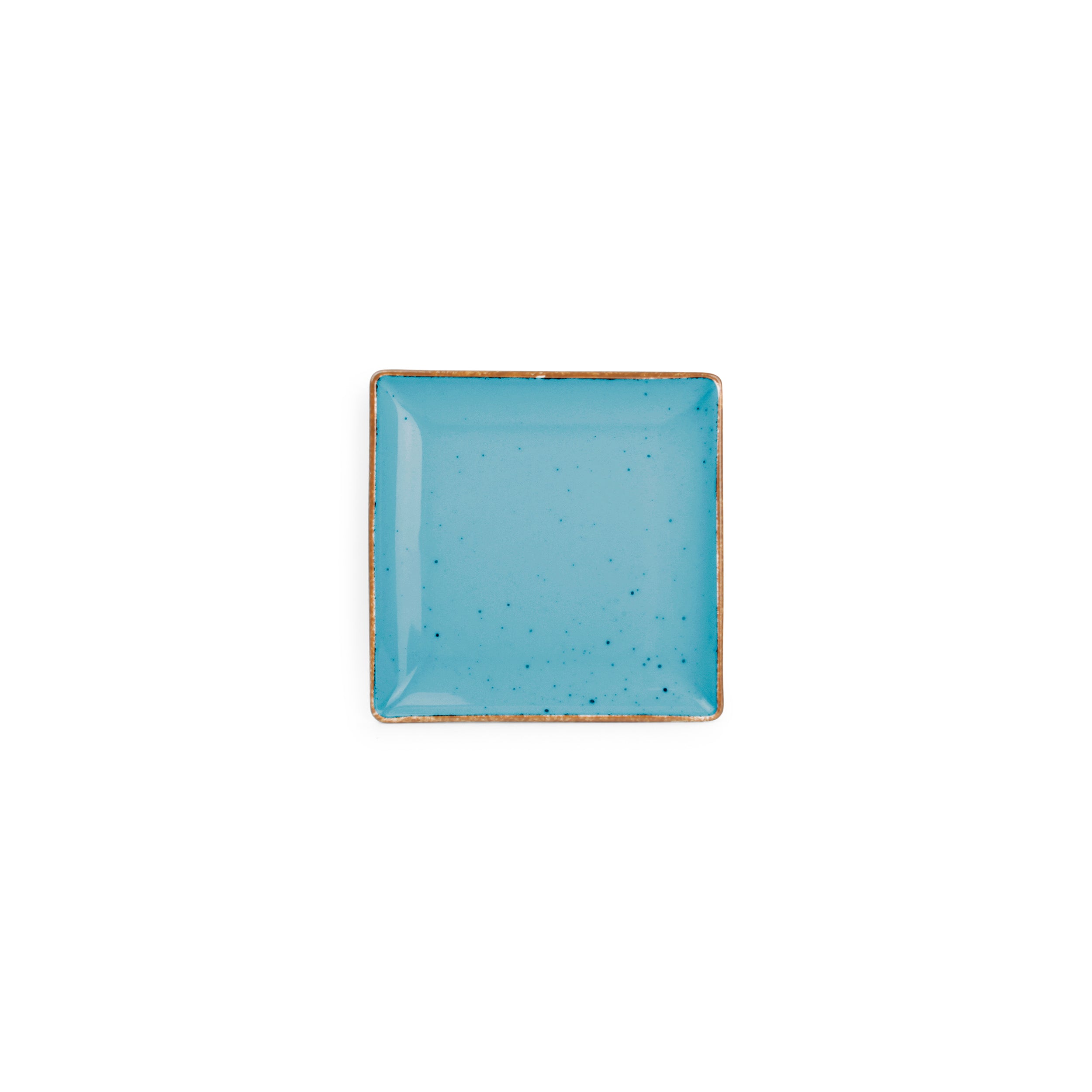 Bonbistro - Plat bord 11x11cm blauw Collect - Set van 6