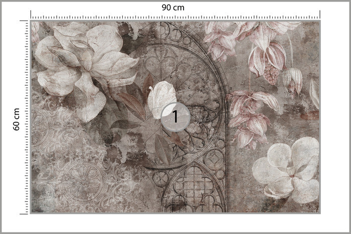 Fototapeta Ornamenty Abstrakcyjne Magnolie 90x60cm