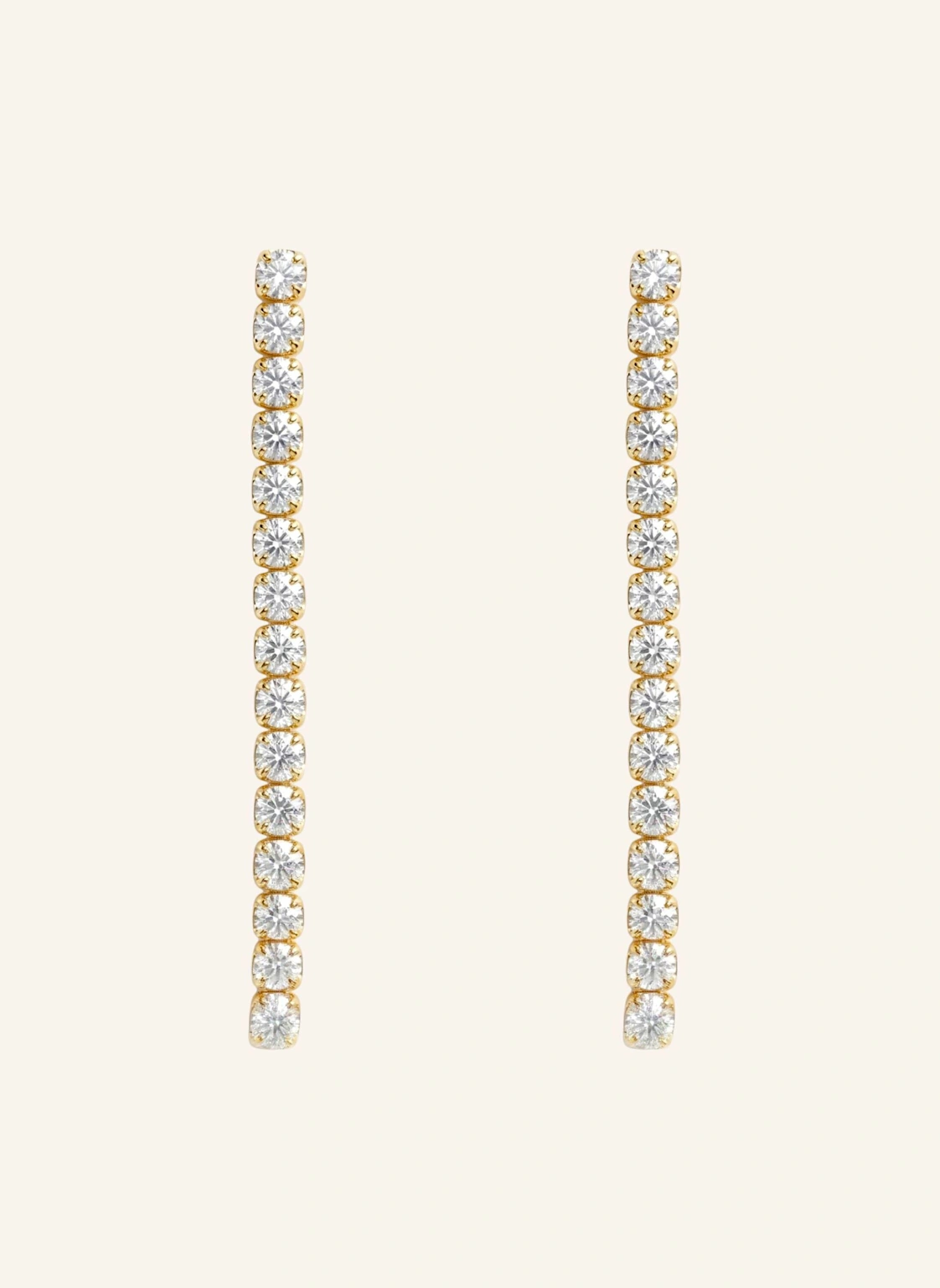 OHH LUILU Ohrhänger TENNIS EARRINGS WHITE by GLAMBOU