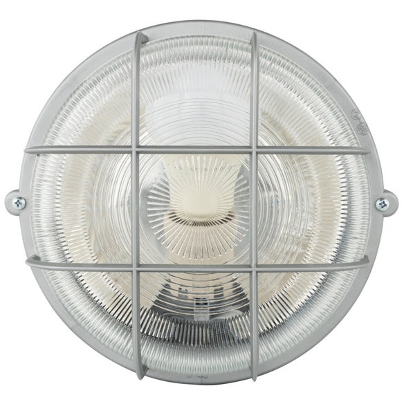 Leuchte, LED Rundleuchte Kst. LED 7W E27 7W 800LM 2700K Kst. silber