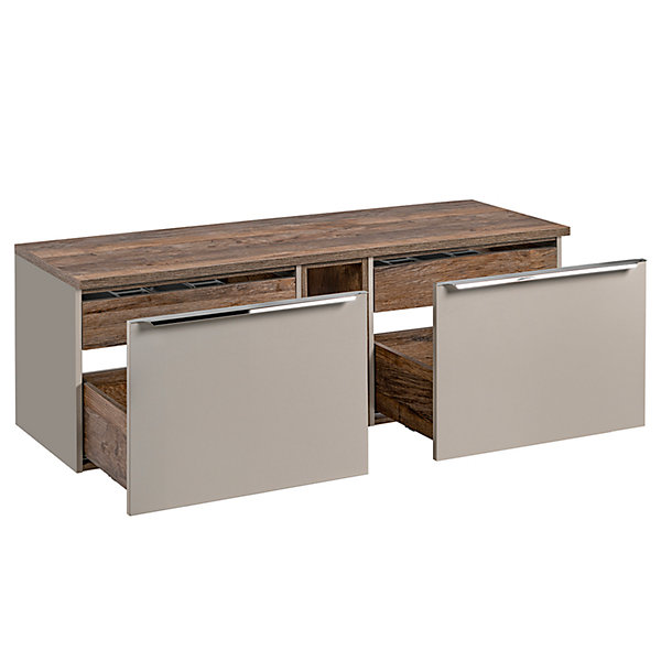 Meuble sous-vasque 140cm 2 niches eros Taupe