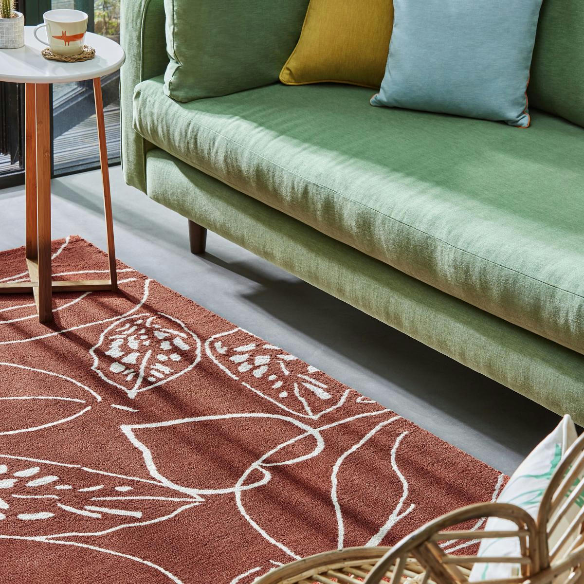 HEFOL - Tapis salon rouge 120x180