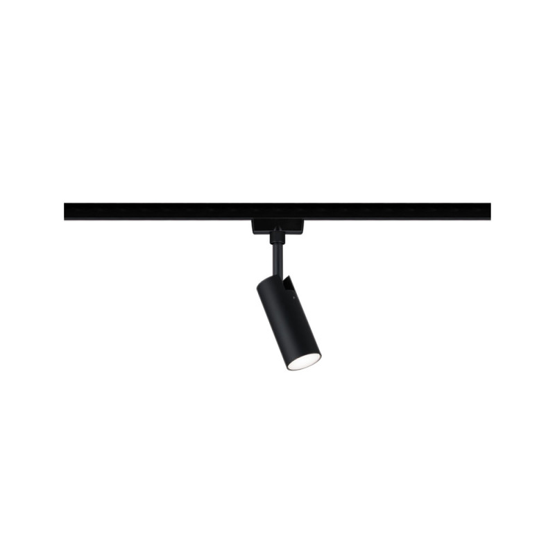 Spot LED URail Tubo noir et chrome blanc neutre 500 lm 4,5 W PAULMANN